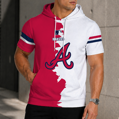 [FLASH SALE] NEW CUSTOMIZED MLB09 ABS ATLANTA BRAVES SHORT SLEEVE HOODIE