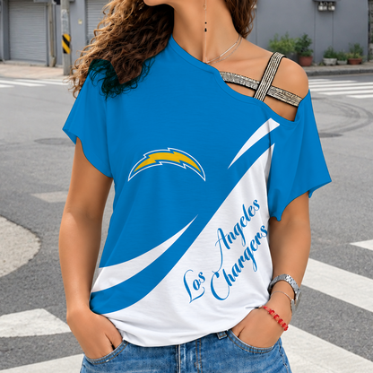 [SPECIAL OFFER] NEW CUSTOMIZED NFL09 LAC LOS ANGELES CHARGERS SHOULDER SHIRT