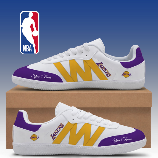 [HOT DEAL] NEW CUSTOMIZED NBA09 LLA LOS ANGELES LAKERS CLASSIC SNEAKERS
