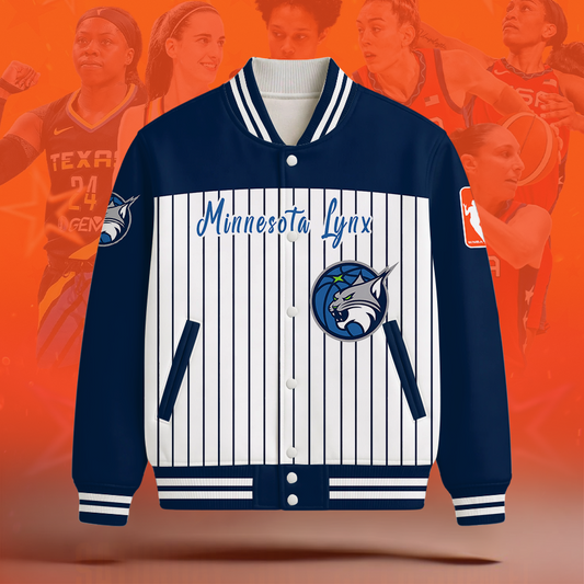 [FAN FAVORITE] NEW CUSTOMIZED WNBA09 MNL MINNESOTA LYNX BASEBALL JACKET