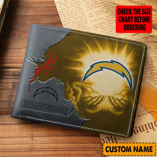 [SPECIAL OFFER] NEW CUSTOMIZED NFL09 LAC LOS ANGELES CHARGERS LEATHER WALLET