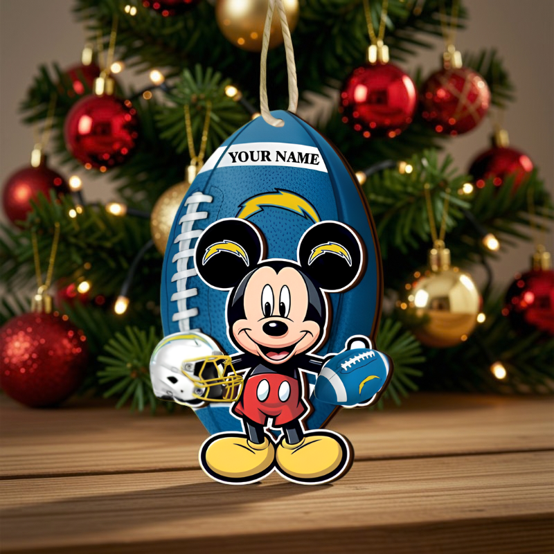 [SPECIAL OFFER] NEW CUSTOMIZED NFL09 LAC LOS ANGELES CHARGERS CHRISTMAS ACRYLIC ORNAMENT