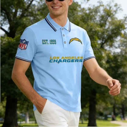 [SPECIAL OFFER] NEW CUSTOMIZED NFL09 LAC LOS ANGELES CHARGERS POLO SHIRT