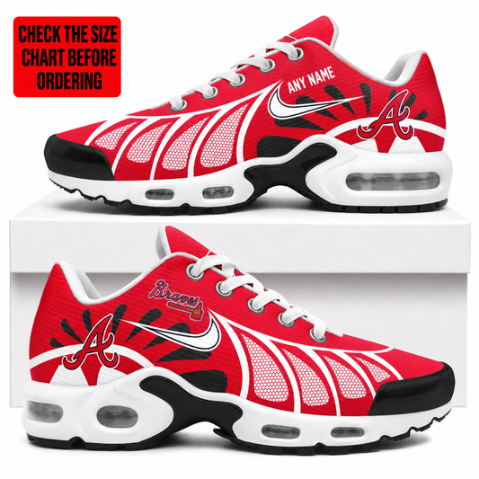 [FLASH SALE] NEW CUSTOMIZED MLB09 ABS ATLANTA BRAVES AIR MAX PLUS SNEAKERS