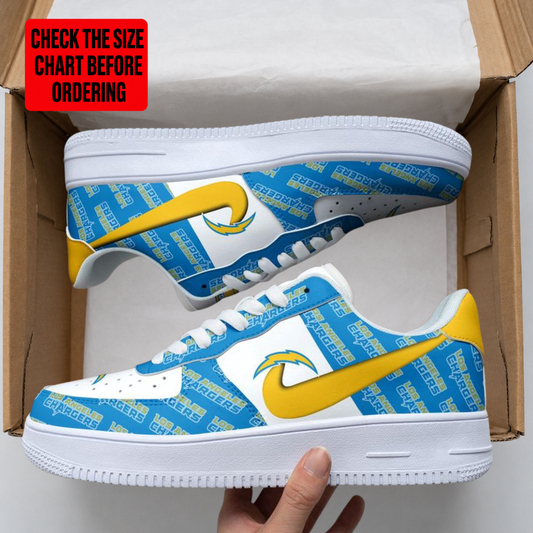 [SPECIAL OFFER] NEW CUSTOMIZED NFL09 LAC LOS ANGELES CHARGERS AF1 SHOES