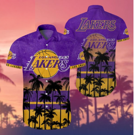 [HOT DEAL] NEW CUSTOMIZED NBA09 LLA LOS ANGELES LAKERS UNISEX HAWAIIAN SHIRT