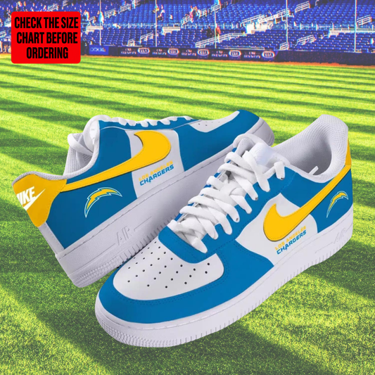 [SPECIAL OFFER] NEW CUSTOMIZED NFL09 LAC LOS ANGELES CHARGERS AF1 SHOES