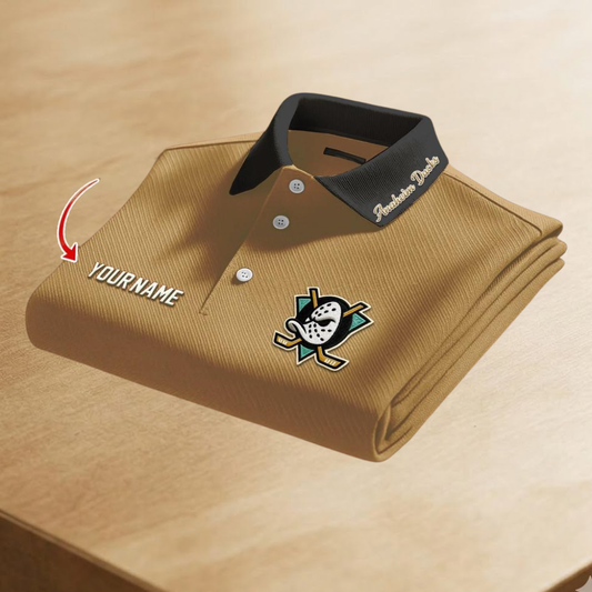 [SUPER SALE] NEW CUSTOMIZED NHL09 AHD ANAHEIM DUCKS POLO SHIRT