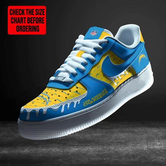 [SPECIAL OFFER] NEW CUSTOMIZED NFL09 LAC LOS ANGELES CHARGERS AF1 SHOES