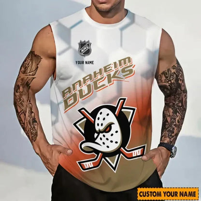 [SUPER SALE] NEW CUSTOMIZED NHL09 AHD ANAHEIM DUCKS TANK TOP & GYM SHIRT
