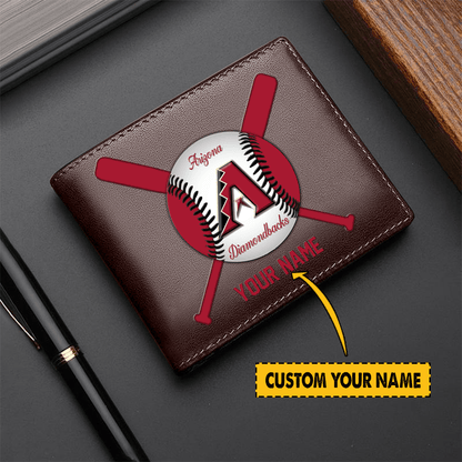 [FLASH SALE] NEW CUSTOMIZED MLB07 ADS ARIZONA DIAMONDBACKS LEATHER WALLET