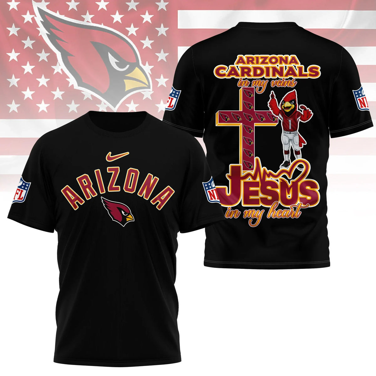 [SPECIAL OFFER] NEW CUSTOMIZED NFL20 ARC ARIZONA CARDINALS T-SHIRT | MULTIPLE COLORS AVAILABLE