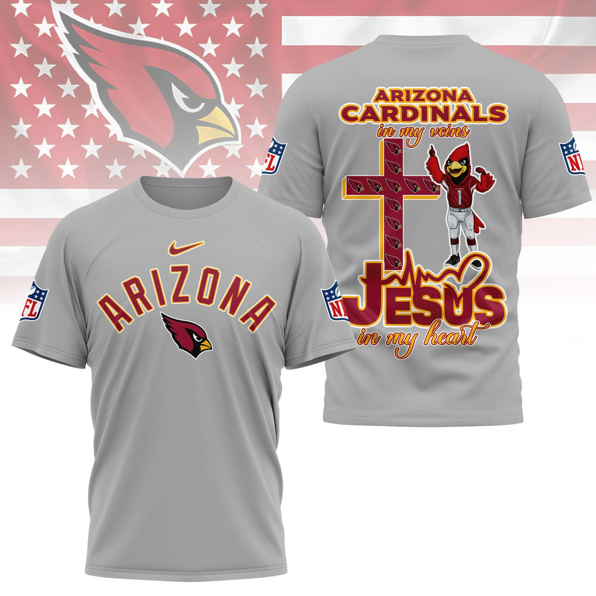 [SPECIAL OFFER] NEW CUSTOMIZED NFL20 ARC ARIZONA CARDINALS T-SHIRT | MULTIPLE COLORS AVAILABLE