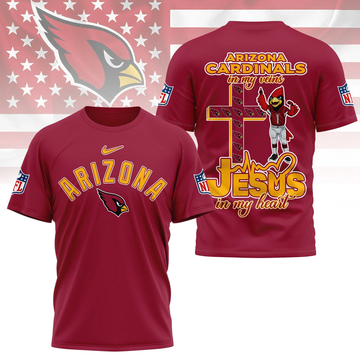 [SPECIAL OFFER] NEW CUSTOMIZED NFL20 ARC ARIZONA CARDINALS T-SHIRT | MULTIPLE COLORS AVAILABLE