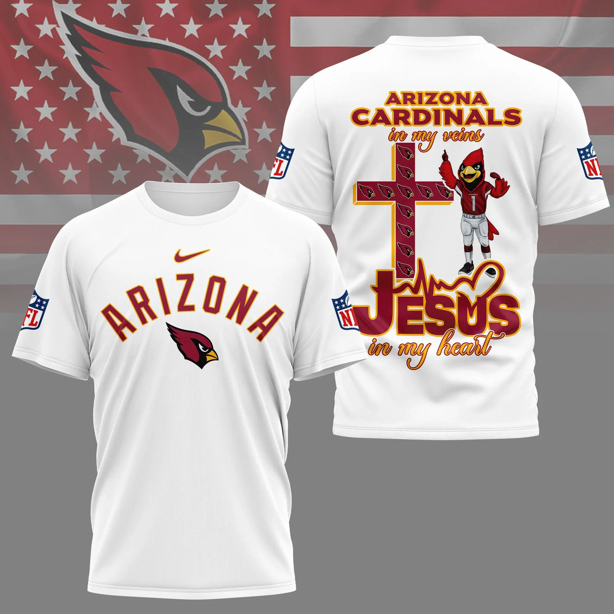 [SPECIAL OFFER] NEW CUSTOMIZED NFL20 ARC ARIZONA CARDINALS T-SHIRT | MULTIPLE COLORS AVAILABLE