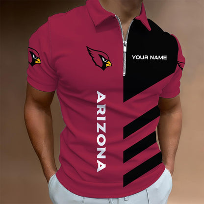 [SPECIAL OFFER] NEW CUSTOMIZED NFL20 ARC ARIZONA CARDINALS ZIP POLO SHIRT