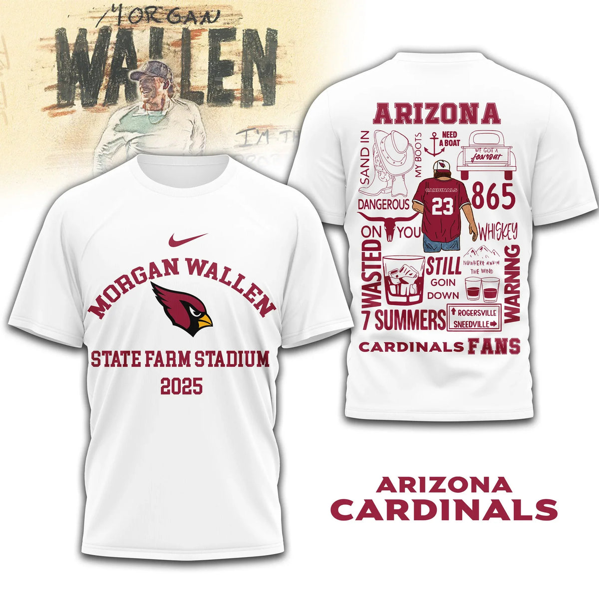 [SPECIAL OFFER] NEW CUSTOMIZED NFL20 ARC ARIZONA CARDINALS T-SHIRT | MULTIPLE COLORS AVAILABLE