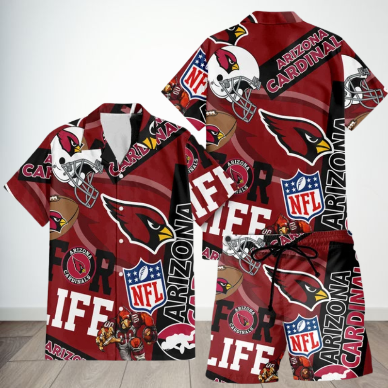 [SPECIAL OFFER] NEW CUSTOMIZED NFL20 ARC ARIZONA CARDINALS UNISEX HAWAIIAN SHIRT & SHORTS SET