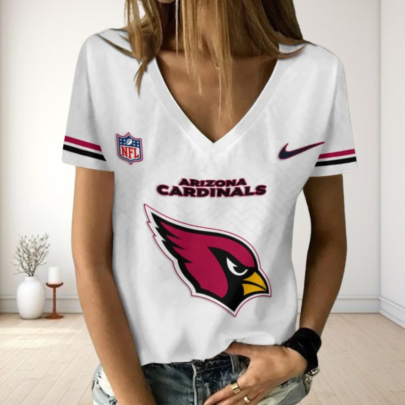 [SPECIAL OFFER] NEW CUSTOMIZED NFL20 ARC ARIZONA CARDINALS V-NECK FEMALE SHIRT