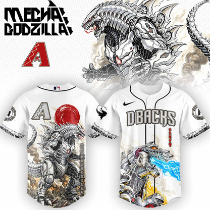 [FLASH SALE] NEW CUSTOMIZED MLB07 AZ DIAMONDBACKS x GODZILLA BASEBALL JERSEY