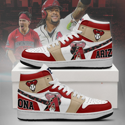 [FLASH SALE] NEW CUSTOMIZED MLB07 AZ DIAMONDBACKS AIR JORDAN SNEAKERS