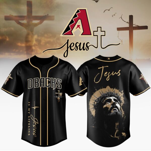 [FLASH SALE] NEW CUSTOMIZED MLB07 ADS ARIZONA DIAMONDBACKS x JESUS CHRIST BASEBALL JERSEY