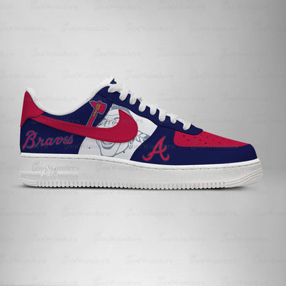 [FLASH SALE] NEW CUSTOMIZED MLB09 AT BRAVES AF1 SHOES