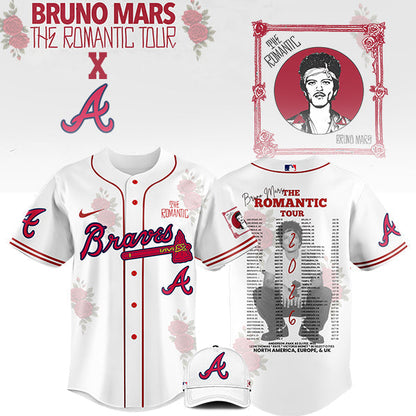 [FLASH SALE] NEW CUSTOMIZED MLB09 AT BRAVES x BRUNO MARS BASEBALL JERSEY
