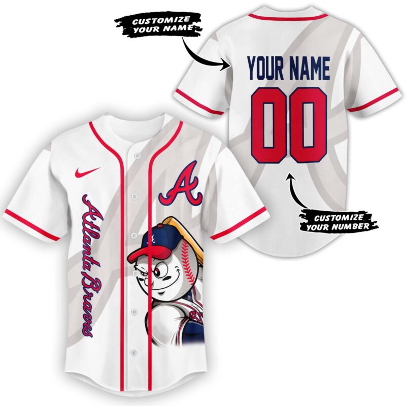 [FLASH SALE] NEW CUSTOMIZED MLB09 AT BRAVES BASEBALL JERSEY