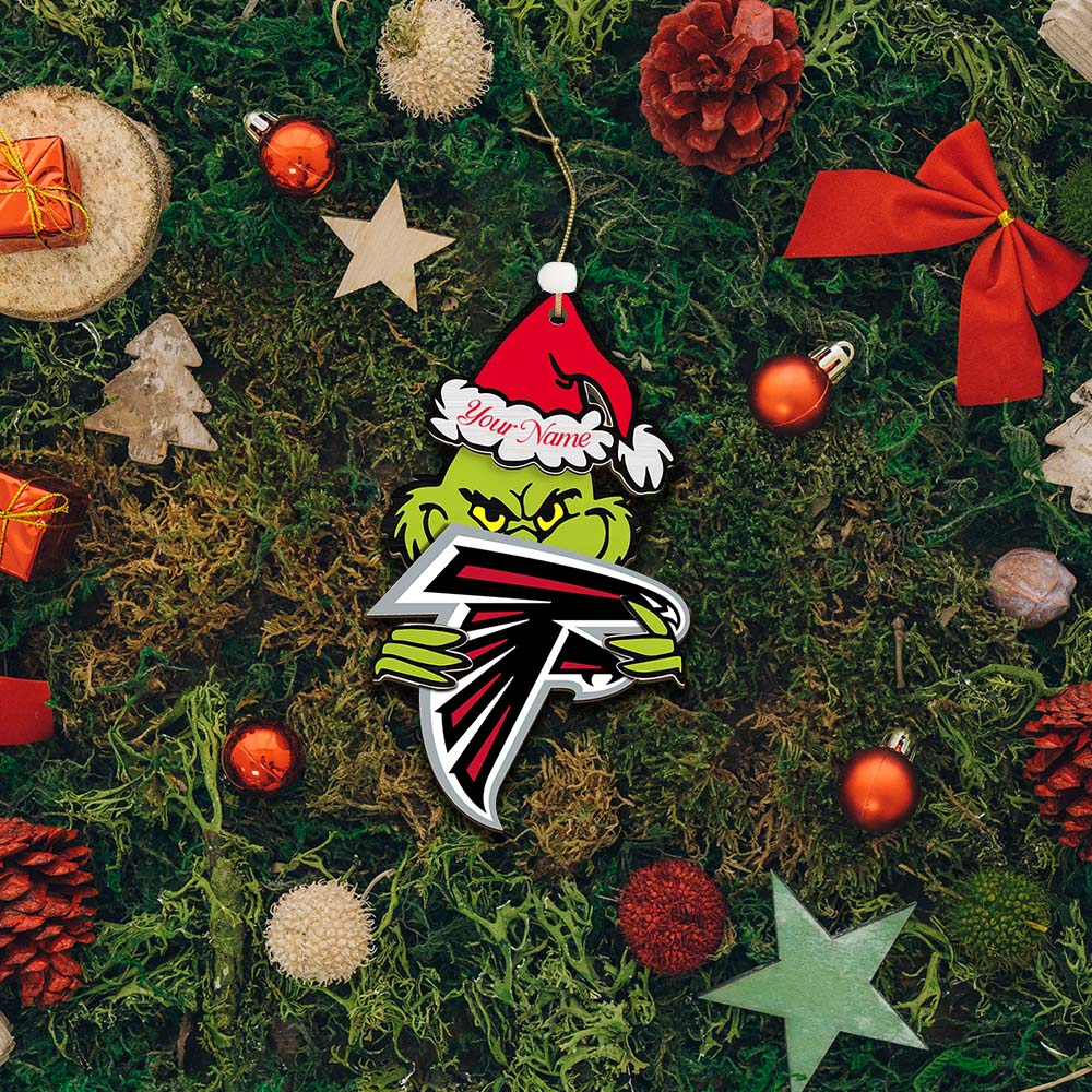 [SPECIAL OFFER] NEW CUSTOMIZED NFL18 ATF ATLANTA FALCONS CHRISTMAS ACRYLIC ORNAMENT