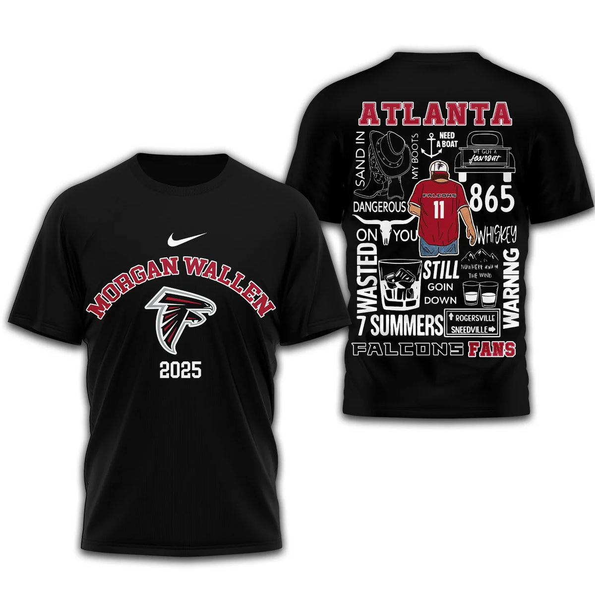 [SPECIAL OFFER] NEW CUSTOMIZED NFL18 ATF ATLANTA FALCONS T-SHIRT | MULTIPLE COLORS AVAILABLE