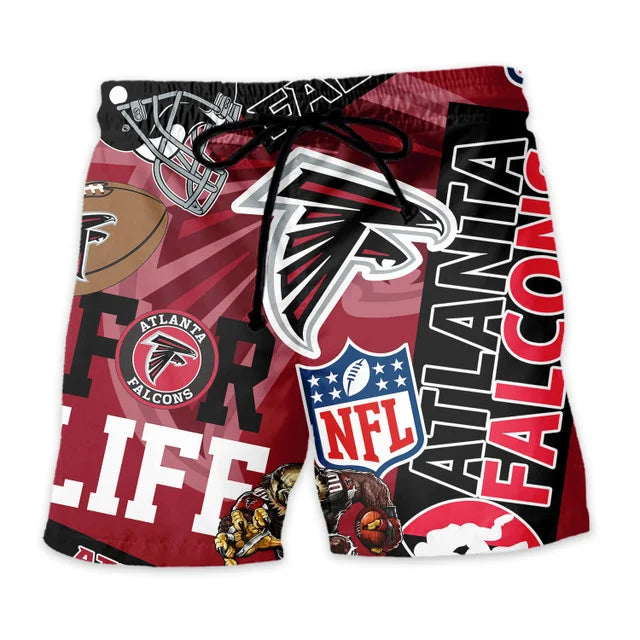 [SPECIAL OFFER] NEW CUSTOMIZED NFL18 ATF ATLANTA FALCONS UNISEX HAWAIIAN SHIRT & SHORTS SET