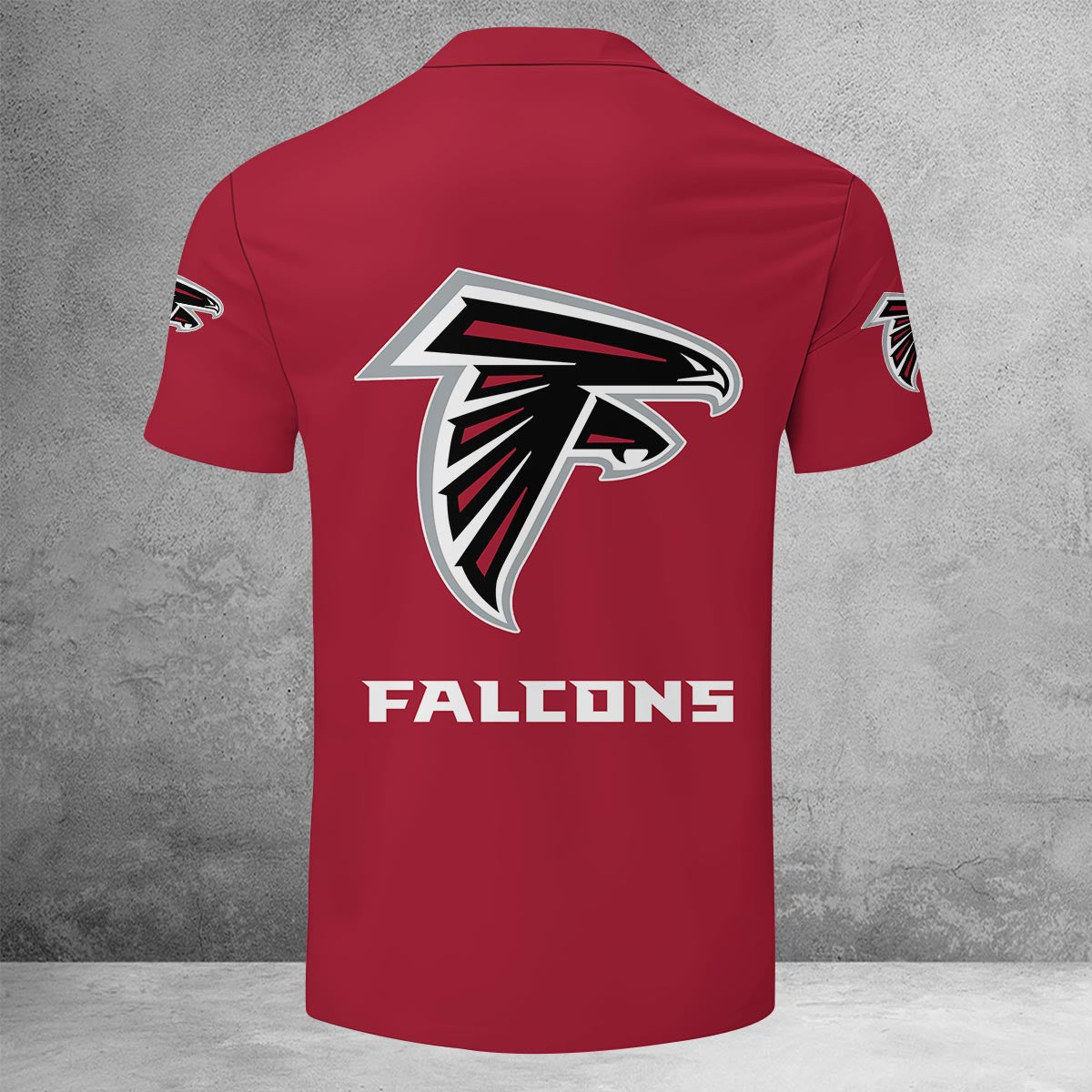 [SPECIAL OFFER] NEW CUSTOMIZED NFL18 ATF ATLANTA FALCONS ZIP POLO SHIRT