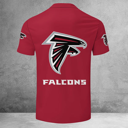 [SPECIAL OFFER] NEW CUSTOMIZED NFL18 ATF ATLANTA FALCONS ZIP POLO SHIRT