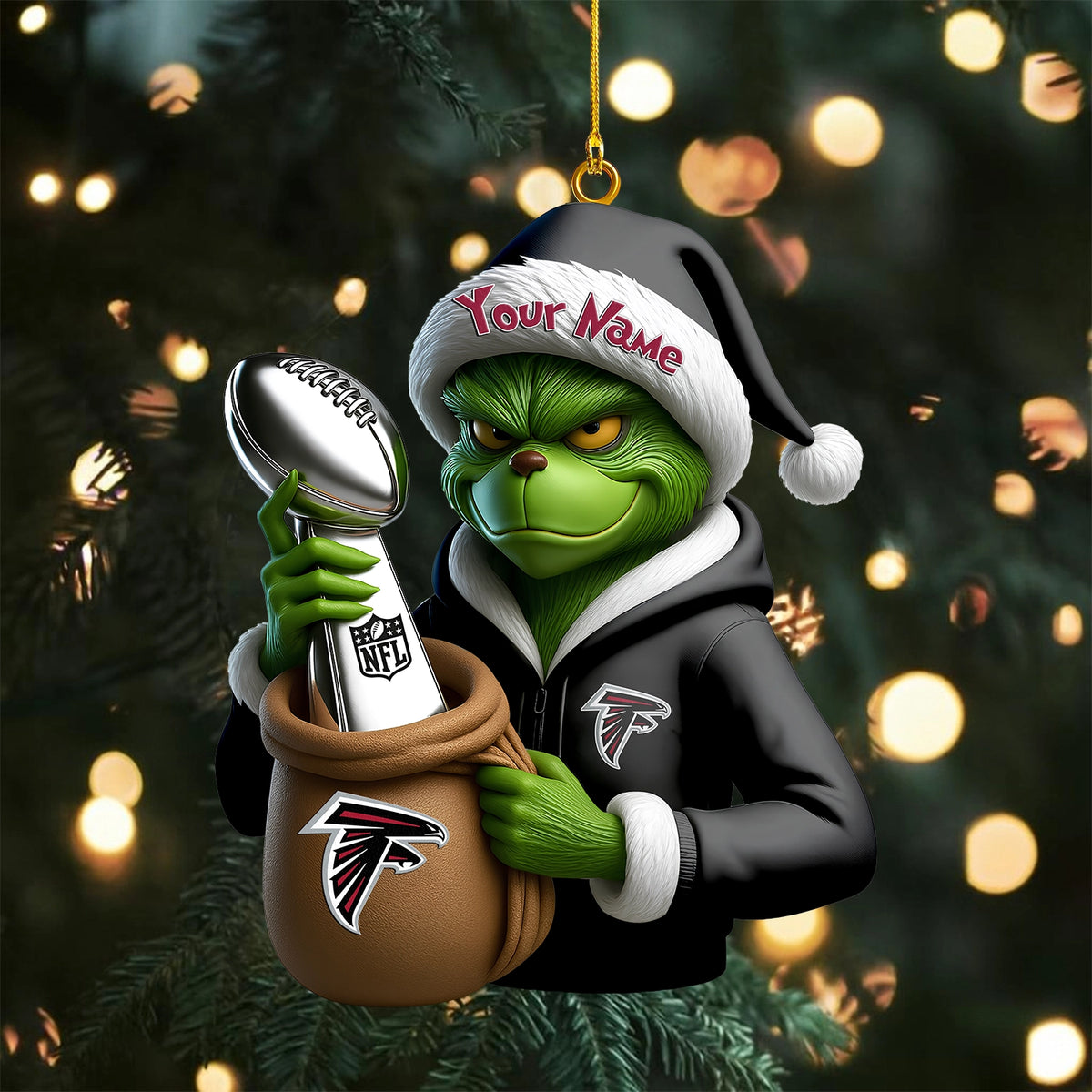 [SPECIAL OFFER] NEW CUSTOMIZED NFL18 ATF ATLANTA FALCONS CHRISTMAS ACRYLIC ORNAMENT