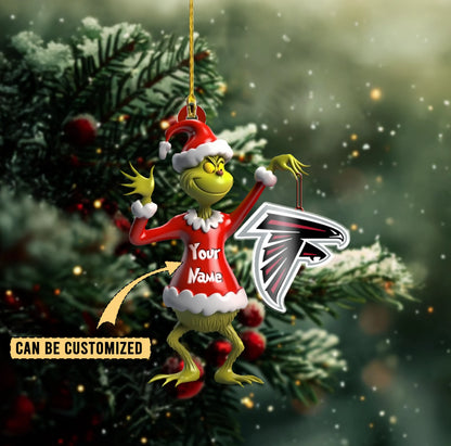 [SPECIAL OFFER] NEW CUSTOMIZED NFL18 ATF ATLANTA FALCONS CHRISTMAS ACRYLIC ORNAMENT