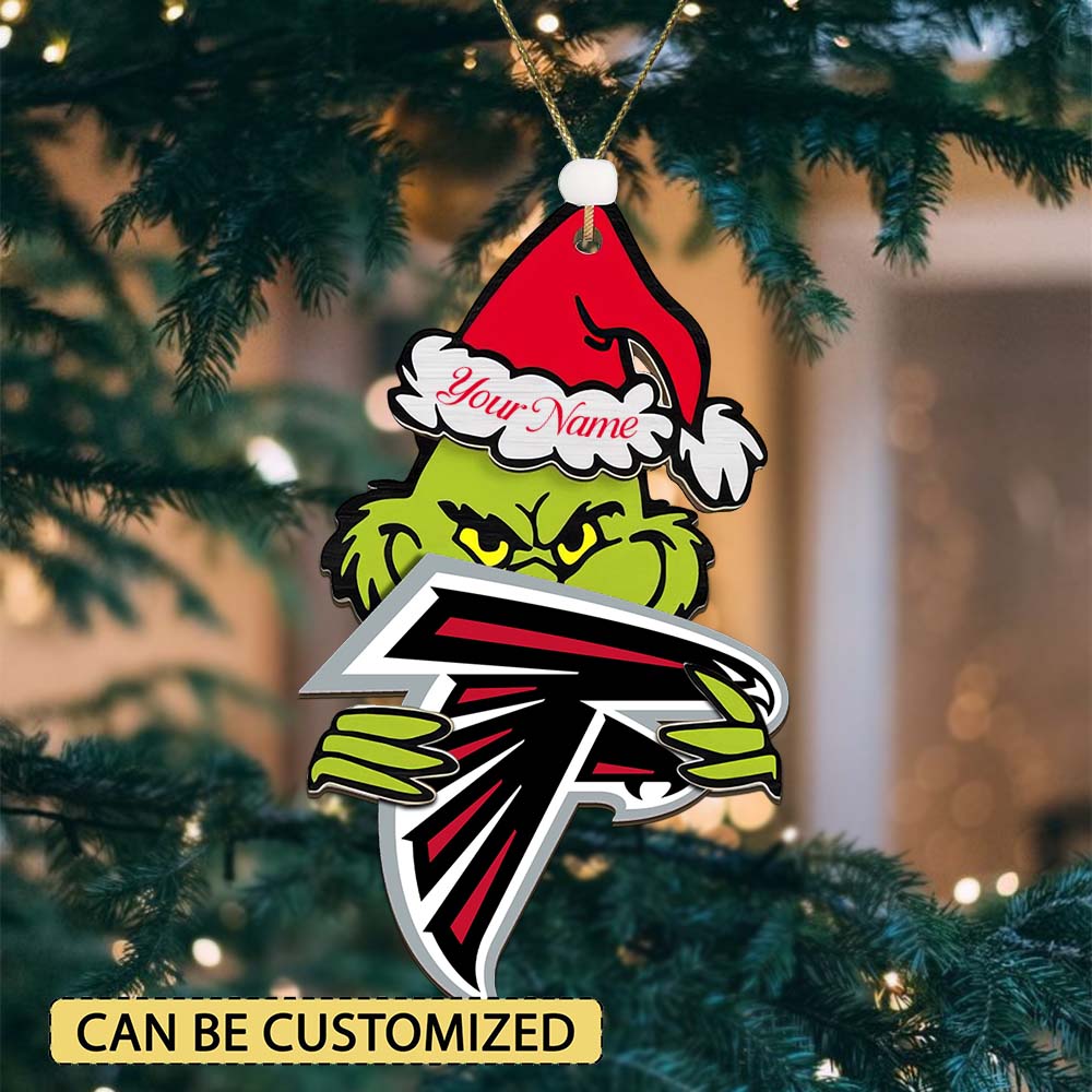 [SPECIAL OFFER] NEW CUSTOMIZED NFL18 ATF ATLANTA FALCONS CHRISTMAS ACRYLIC ORNAMENT