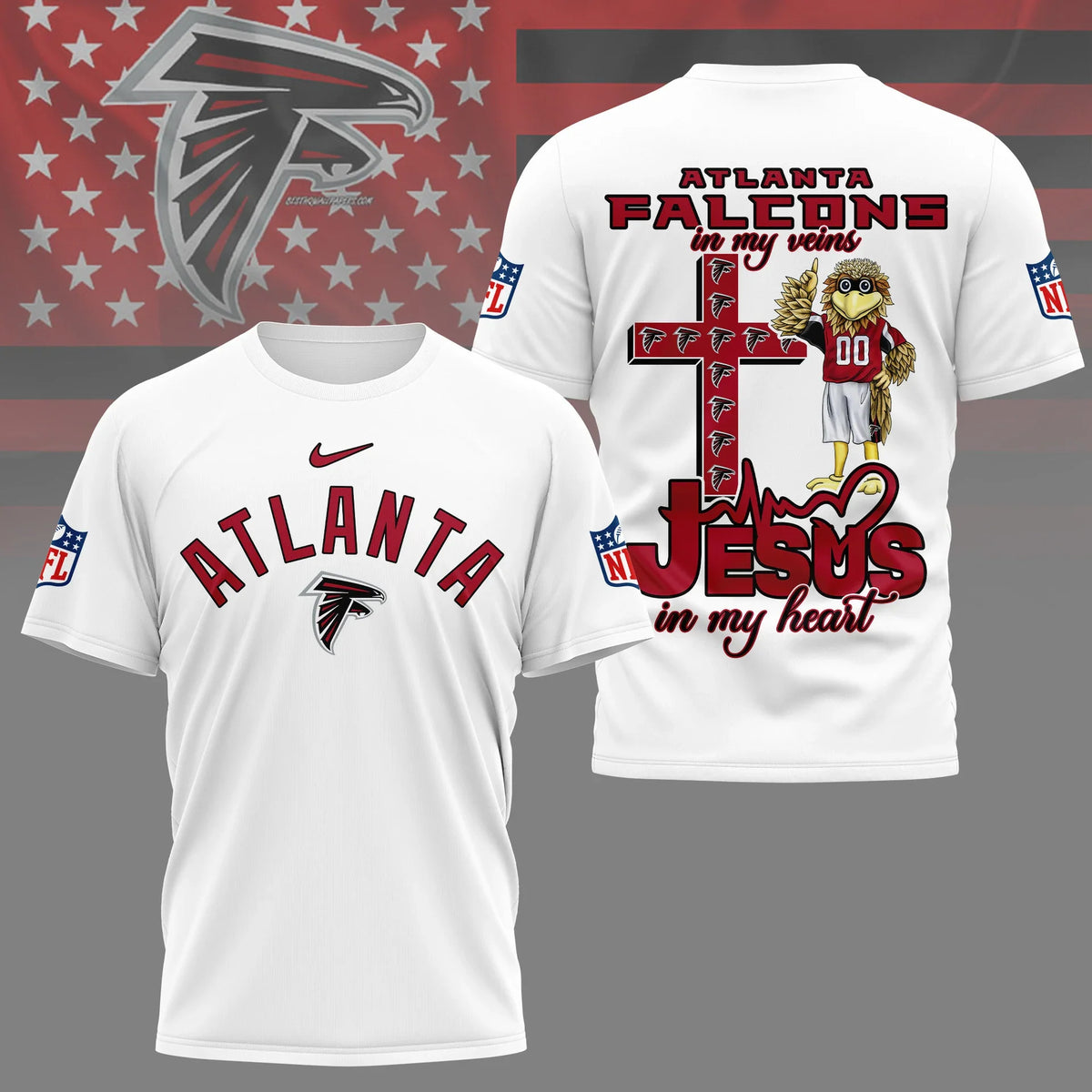 [SPECIAL OFFER] NEW CUSTOMIZED NFL18 ATF ATLANTA FALCONS T-SHIRT | MULTIPLE COLORS AVAILABLE