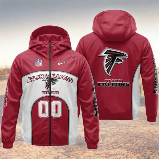 [SPECIAL OFFER] NEW CUSTOMIZED NFL18 ATF ATLANTA FALCONS WINDBREAKER JACKET