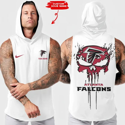 [SPECIAL OFFER] NEW CUSTOMIZED NFL18 ATF ATLANTA FALCONS HOODED TANK TOP