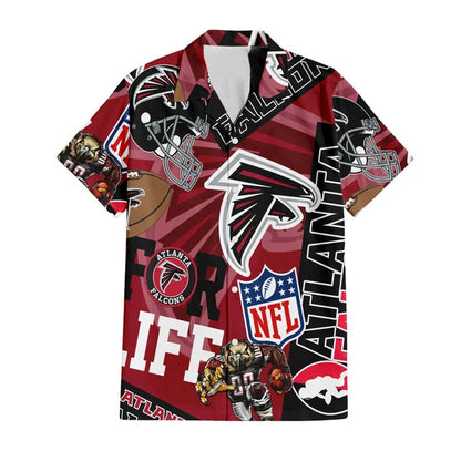 [SPECIAL OFFER] NEW CUSTOMIZED NFL18 ATF ATLANTA FALCONS UNISEX HAWAIIAN SHIRT & SHORTS SET