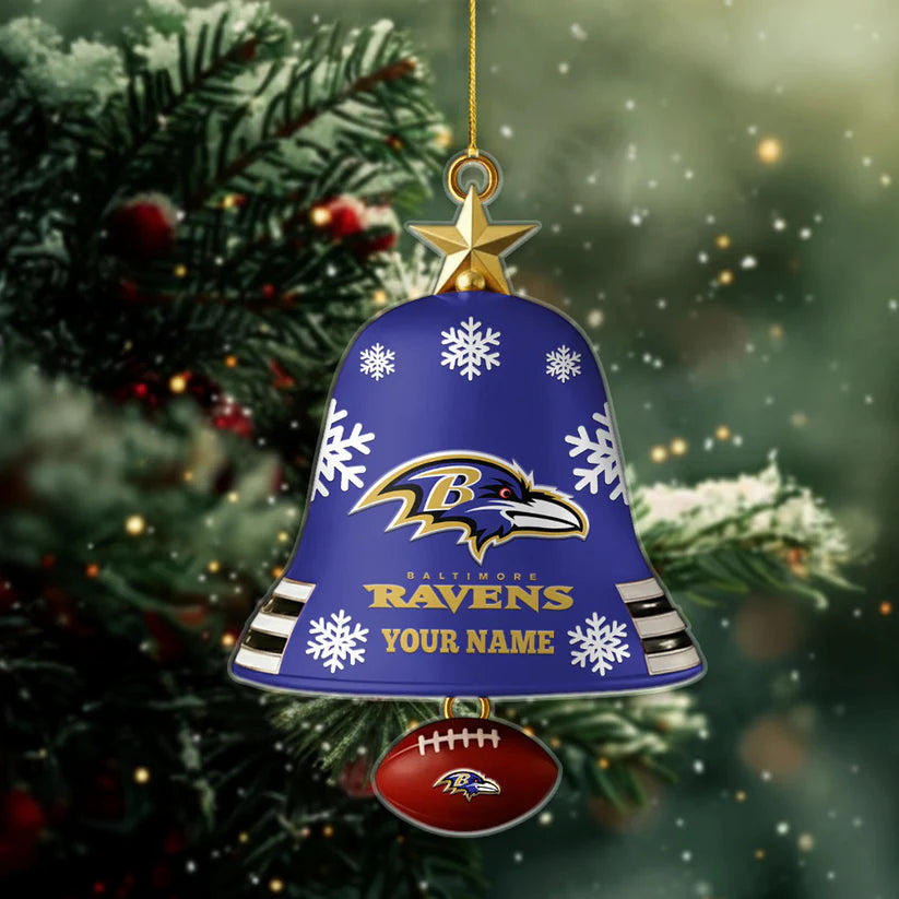 [SPECIAL OFFER] NEW CUSTOMIZED NFL28 BTR BALTIMORE RAVENS CHRISTMAS ACRYLIC ORNAMENT