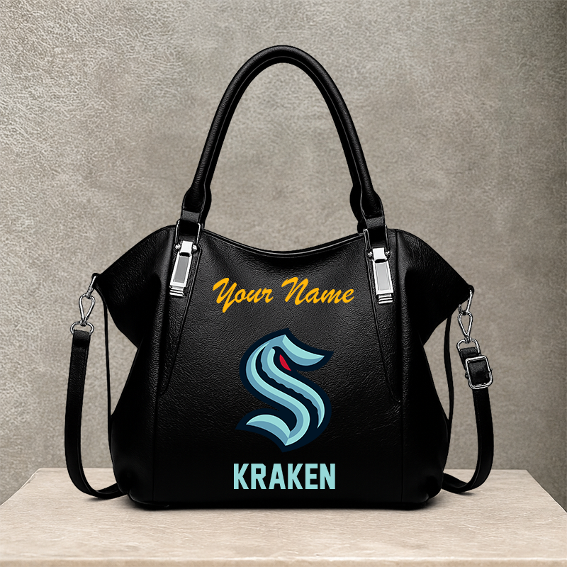 [SUPER SALE] NEW CUSTOMIZED NHL20 STK SEATTLE KRAKEN SHOULDER HANDBAG