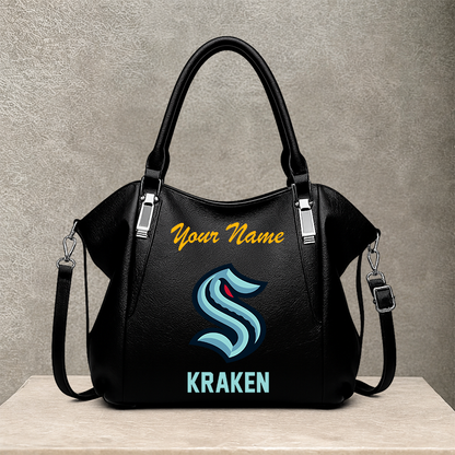 [SUPER SALE] NEW CUSTOMIZED NHL20 STK SEATTLE KRAKEN SHOULDER HANDBAG