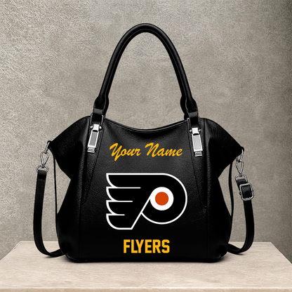 [SUPER SALE] NEW CUSTOMIZED NHL27 PPF PHILADELPHIA FLYERS SHOULDER HANDBAG