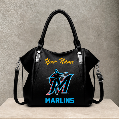 [FLASH SALE] NEW CUSTOMIZED MLB20 MMS MIAMI MARLINS SHOULDER HANDBAG
