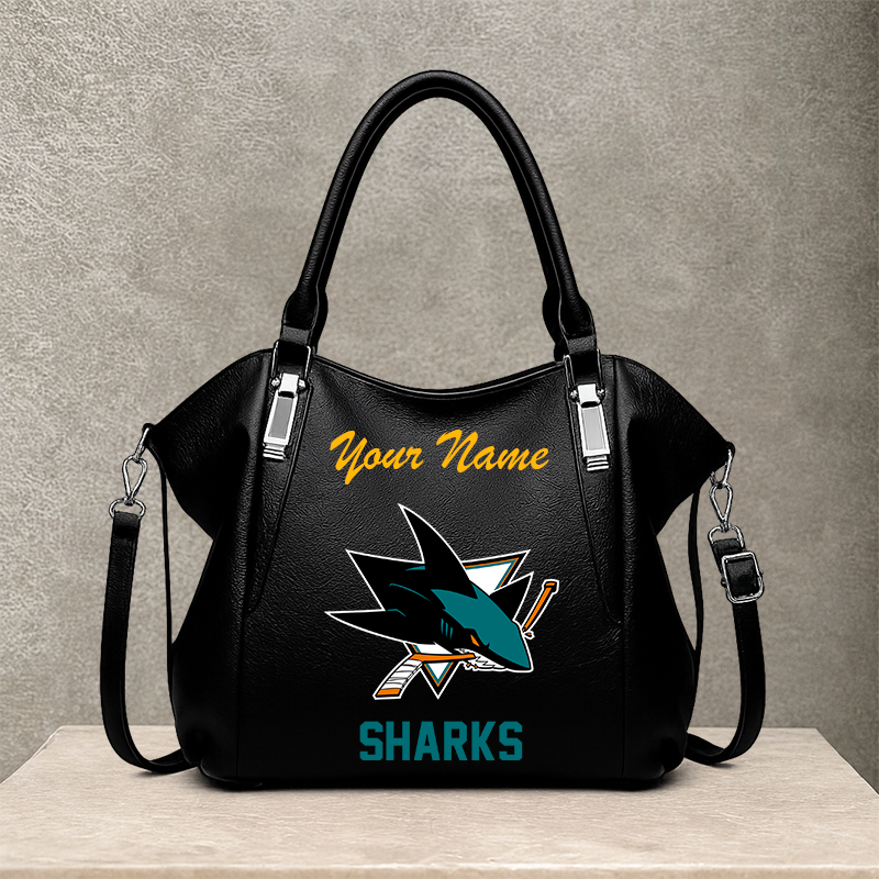 [SUPER SALE] NEW CUSTOMIZED NHL32 SJS SAN JOSE SHARKS SHOULDER HANDBAG