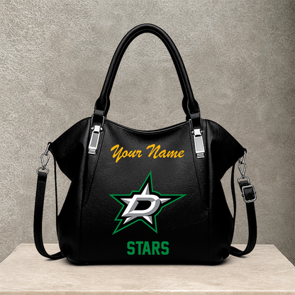 [SUPER SALE] NEW CUSTOMIZED NHL15 DLS DALLAS STARS SHOULDER HANDBAG