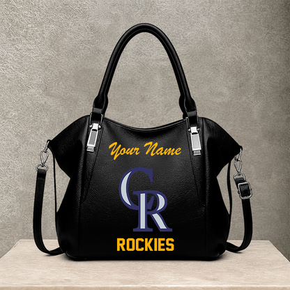 [FLASH SALE] NEW CUSTOMIZED MLB30 COR COLORADO ROCKIES SHOULDER HANDBAG