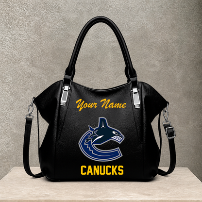 [SUPER SALE] NEW CUSTOMIZED NHL19 VCC VANCOUVER CANUCKS SHOULDER HANDBAG